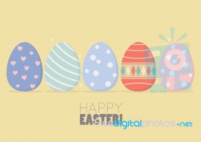 Colorful Easter Eggs Stock Image