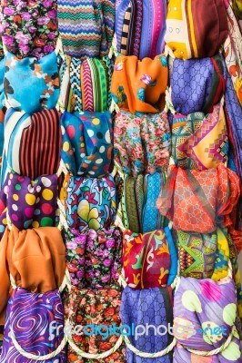 Colorful Fabric Background Stock Photo