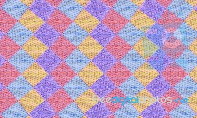 Colorful Fabric Pattern Background Stock Photo