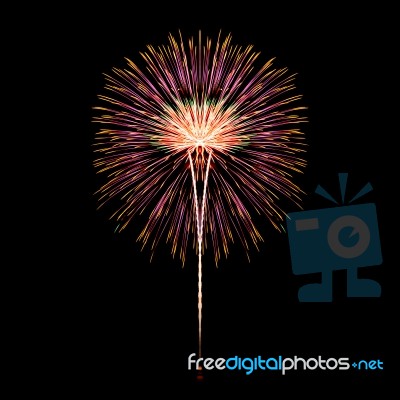 Colorful Fireworks Stock Photo