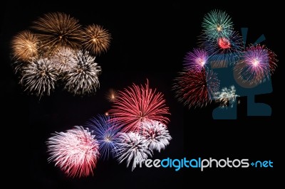 Colorful Fireworks Stock Photo