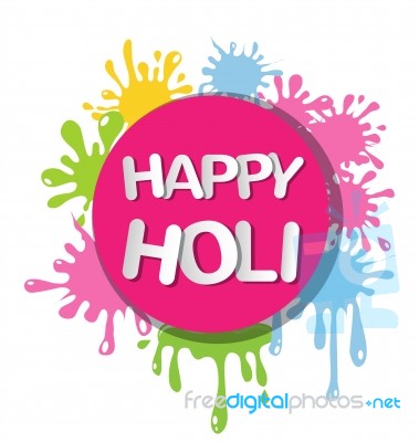 Colorful For Happy Holi Invitation And Greeting Card Stock Image