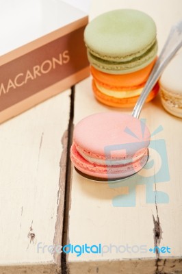 Colorful French Macaroons Stock Photo