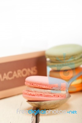 Colorful French Macaroons Stock Photo