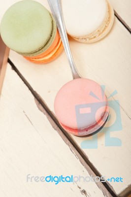 Colorful French Macaroons Stock Photo