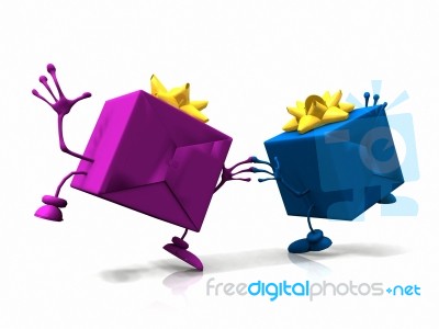 Colorful Gift Boxes Stock Image