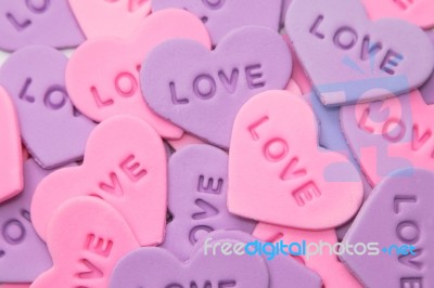 Colorful  Heart-shaped Sprinkles Stock Photo