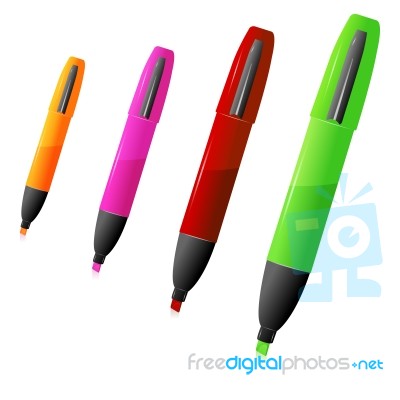 Colorful Highlighter Stock Image