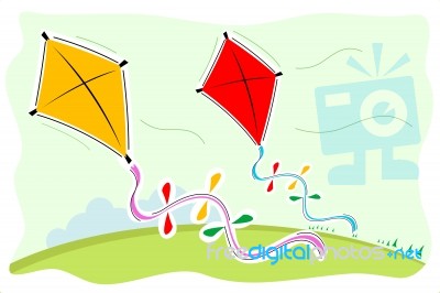 Colorful Kites Stock Image