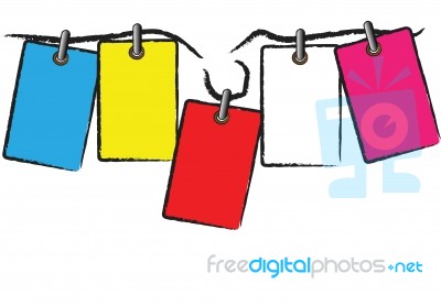 Colorful Labels Stock Image