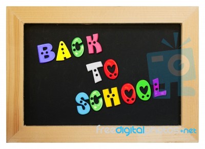 Colorful Letters With Back To School Stock Photo