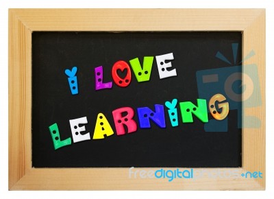 Colorful Letters With I Love Learning Stock Photo