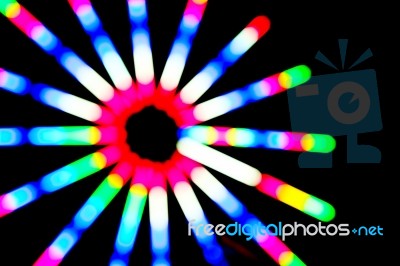 Colorful Lighting Circle Stock Photo