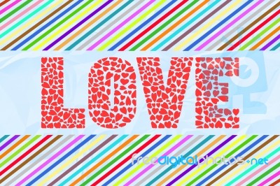 Colorful Love Letter Card13 Stock Image