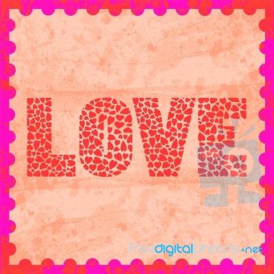 Colorful Love Letter Card14 Stock Image