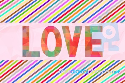 Colorful Love Letter Card6 Stock Image