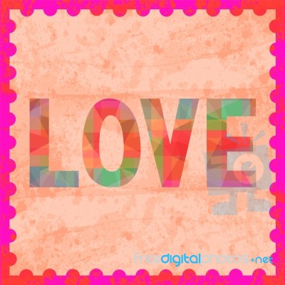 Colorful Love Letter Card8 Stock Image