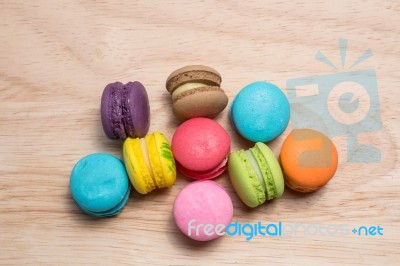 Colorful Macarons Stock Photo