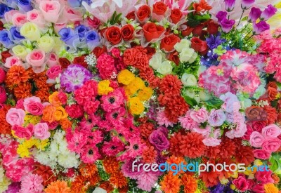 Colorful Mixed Bouquet Stock Photo