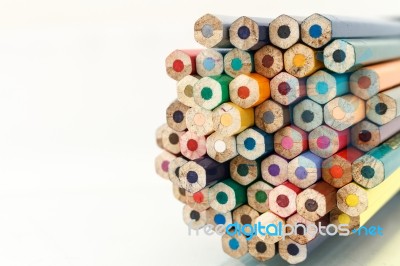 Colorful Multi-color Of Pencil Stock Photo