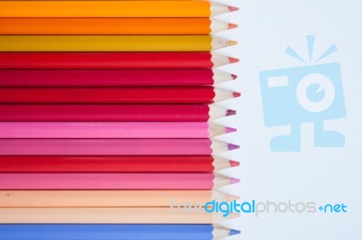 Colorful Multi-color Of Pencil Stock Photo