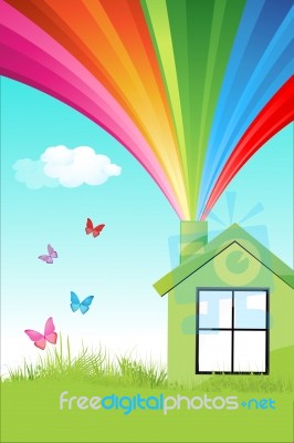 Colorful Natural Home Stock Image