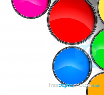 Colorful Paint Canned Stock Image