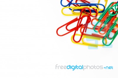 Colorful Paper Clips Stock Photo