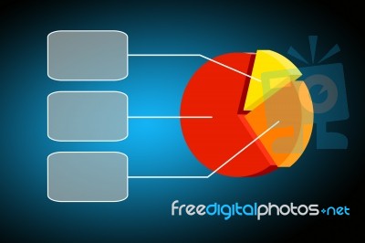 Colorful Pie Chart- Graph Stock Image