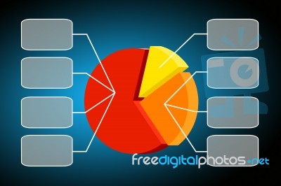 Colorful Pie Chart- Graph Stock Image