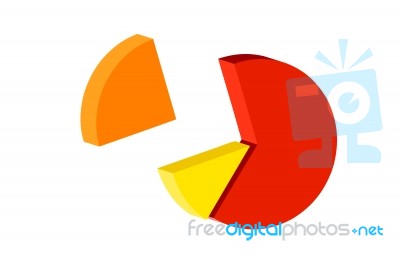 Colorful Pie Chart- Graph Stock Image