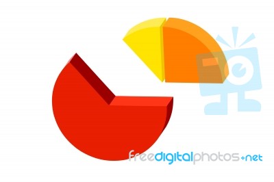 Colorful Pie Chart- Graph Stock Image