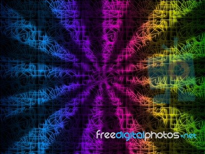 Colorful Rays Background Shows Rainbow Light Beams
 Stock Image