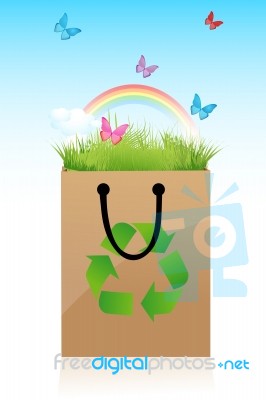 Colorful Recycle Bag Stock Image