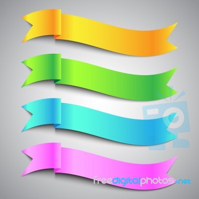 Colorful Ribbon Banner Stock Image