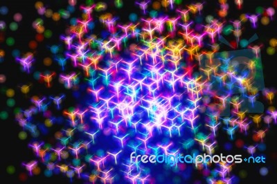 Colorful Science Particles Illustration Background Stock Photo