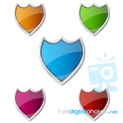 Colorful Shield Stock Image