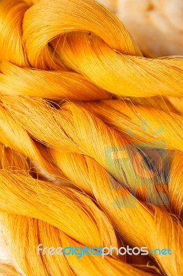 Colorful Silk Thread Stock Photo