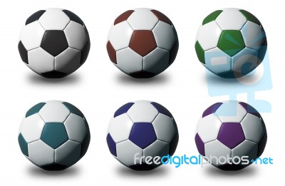 Colorful Soccer Balls Stock Image