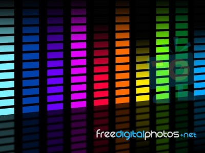 Colorful Soundwaves Background Means Frequencies Music And Party… Stock Image