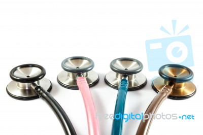 Colorful Stethoscopes Stock Photo