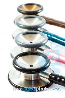 Colorful Stethoscopes Stock Photo