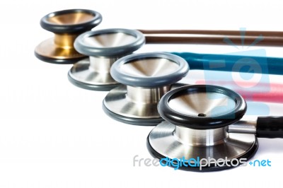 Colorful Stethoscopes Stock Photo