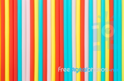 Colorful Straws Stock Photo