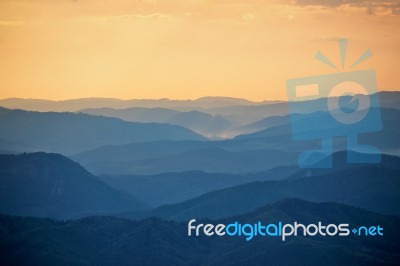 Colorful Sunset In Tatra Mountains Stock Photo