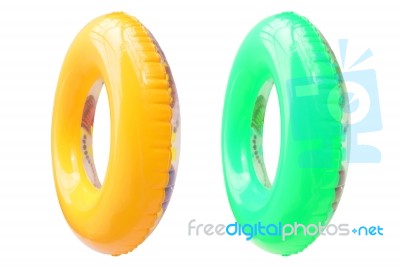 Colorful Swim Rings Stock Photo