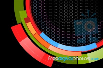 Colorful Swirling Shapes Scene Stock Image