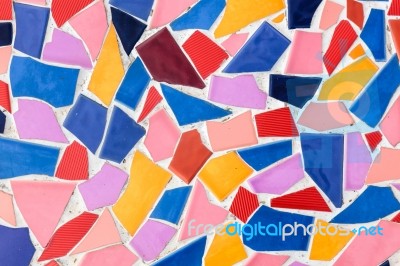 Colorful Tile Pattern Background Stock Photo