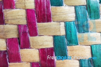 Colorful Tradition Weaving Texture Stock Photo