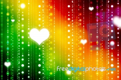 Colorful Valentines Day Background Stock Photo